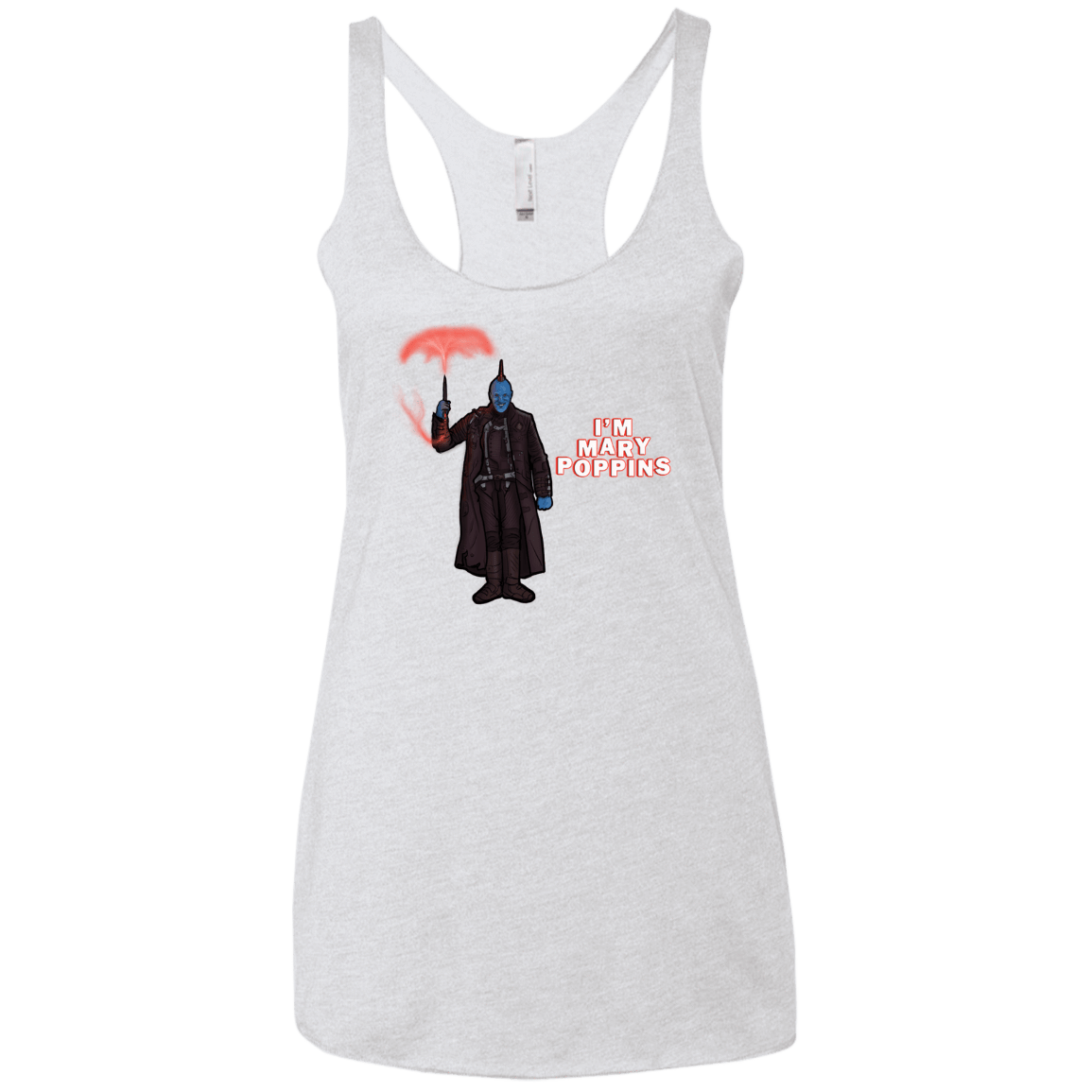 T-Shirts Heather White / X-Small Yondu Poppins Women's Triblend Racerback Tank