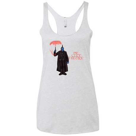 T-Shirts Heather White / X-Small Yondu Poppins Women's Triblend Racerback Tank