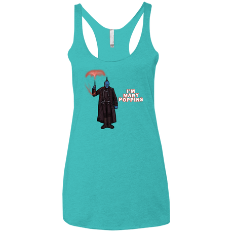 T-Shirts Tahiti Blue / X-Small Yondu Poppins Women's Triblend Racerback Tank