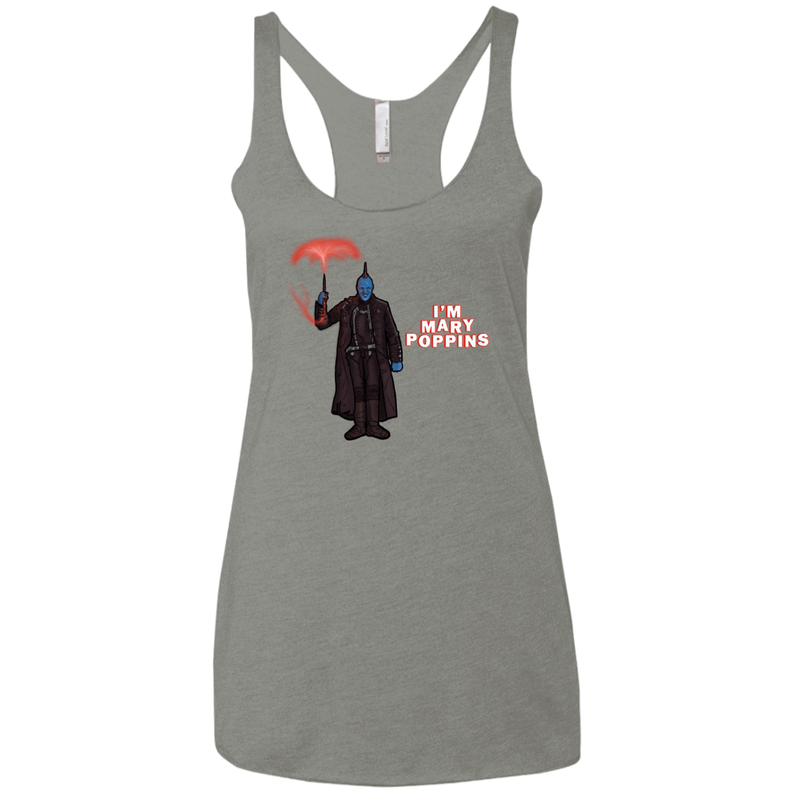 T-Shirts Venetian Grey / X-Small Yondu Poppins Women's Triblend Racerback Tank