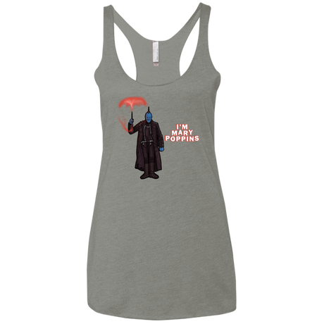 T-Shirts Venetian Grey / X-Small Yondu Poppins Women's Triblend Racerback Tank