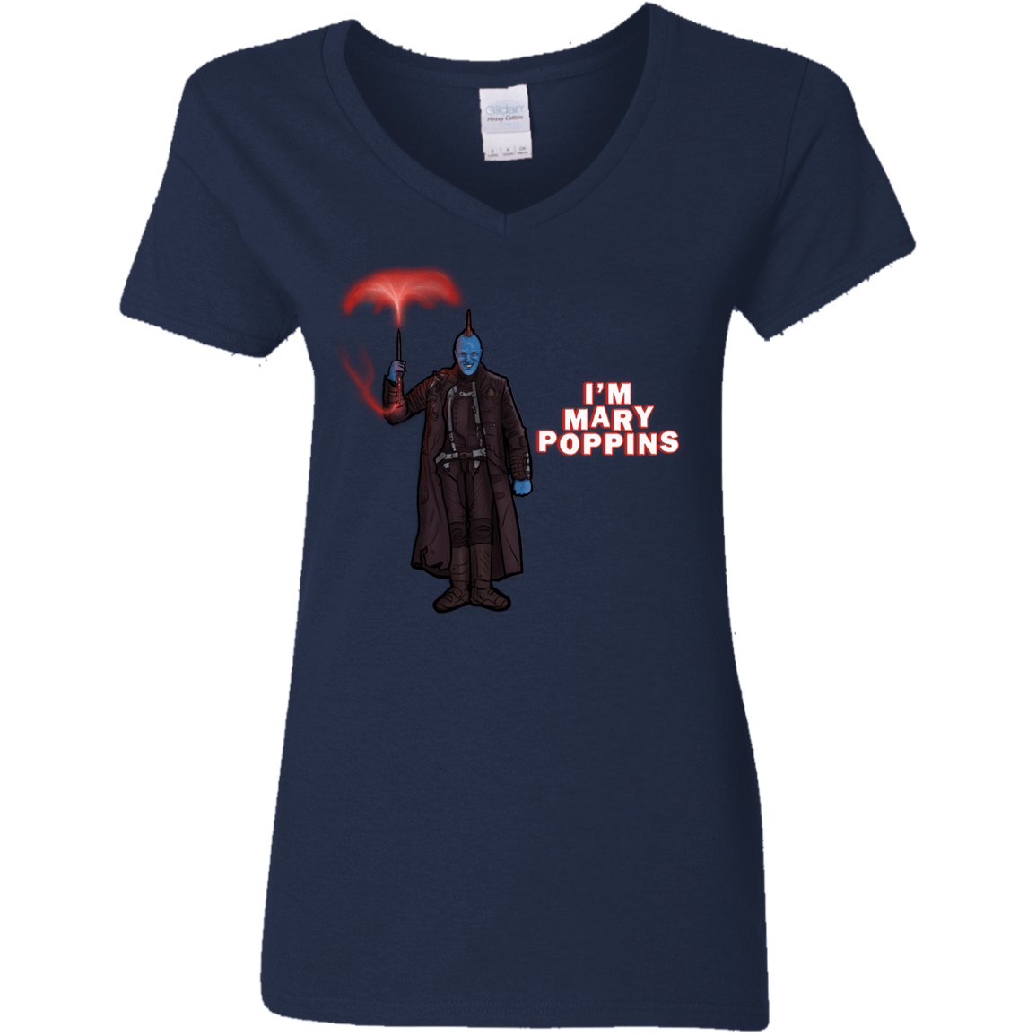 T-Shirts Navy / S Yondu Poppins Women's V-Neck T-Shirt