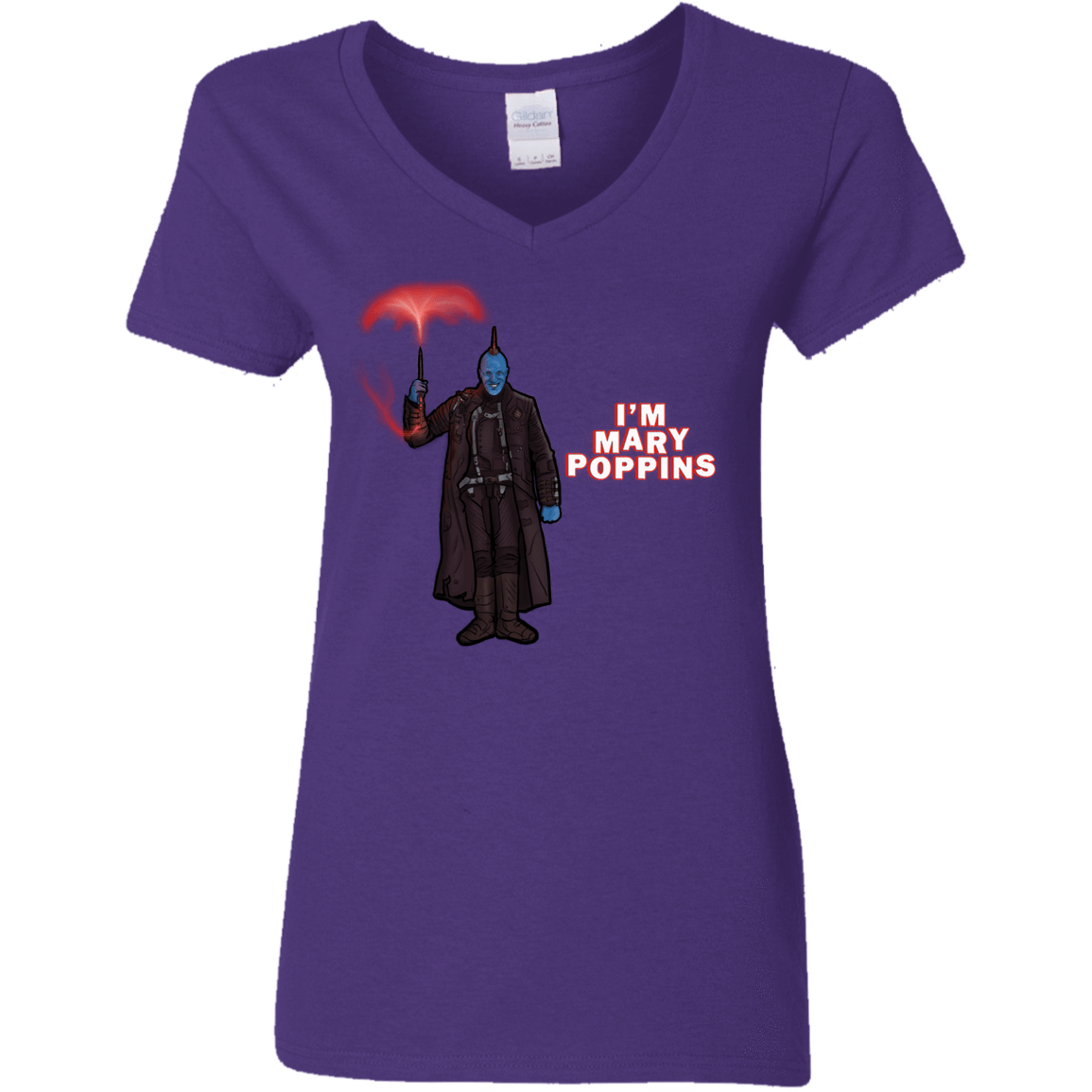 T-Shirts Purple / S Yondu Poppins Women's V-Neck T-Shirt