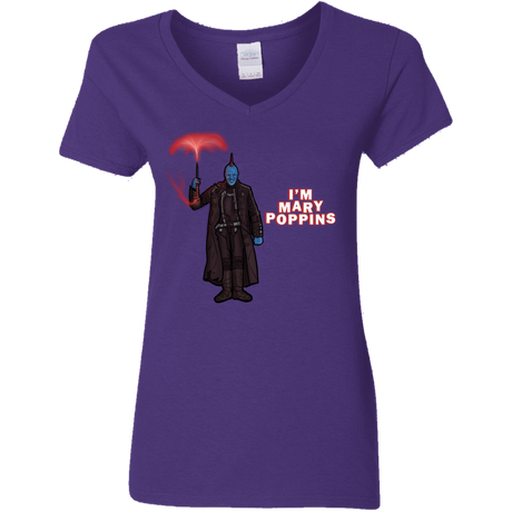 T-Shirts Purple / S Yondu Poppins Women's V-Neck T-Shirt