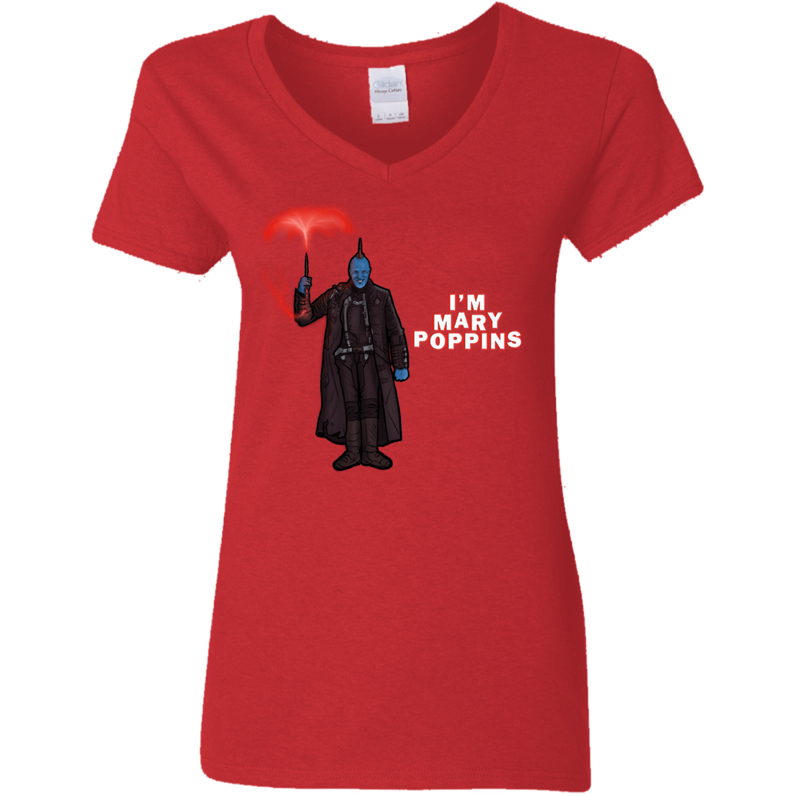 T-Shirts Red / S Yondu Poppins Women's V-Neck T-Shirt