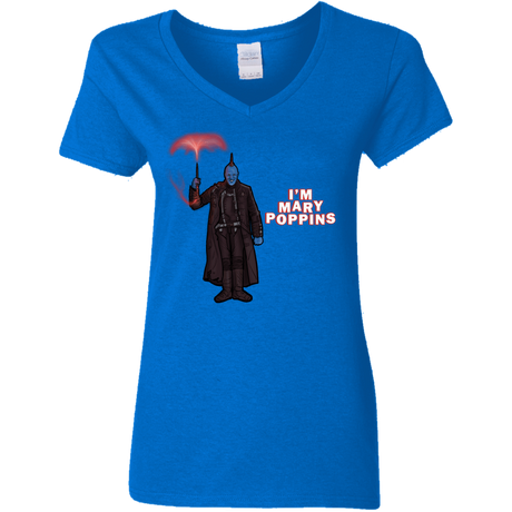 T-Shirts Royal / S Yondu Poppins Women's V-Neck T-Shirt