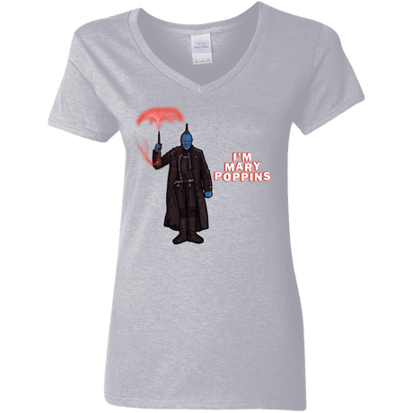 T-Shirts Sport Grey / S Yondu Poppins Women's V-Neck T-Shirt