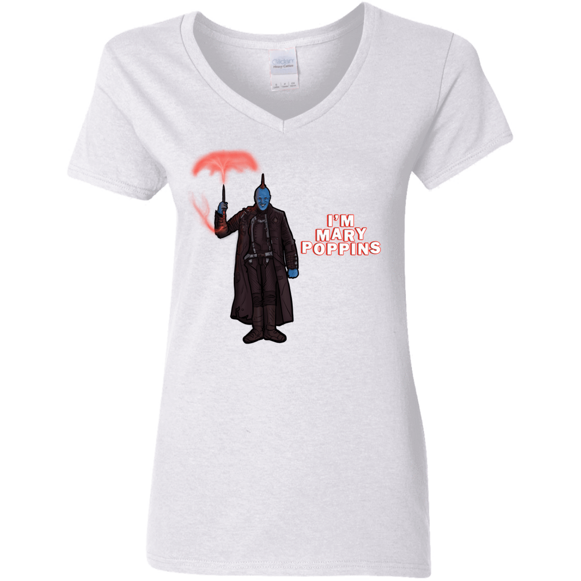 T-Shirts White / S Yondu Poppins Women's V-Neck T-Shirt