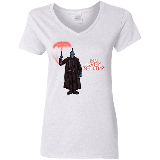 T-Shirts White / S Yondu Poppins Women's V-Neck T-Shirt