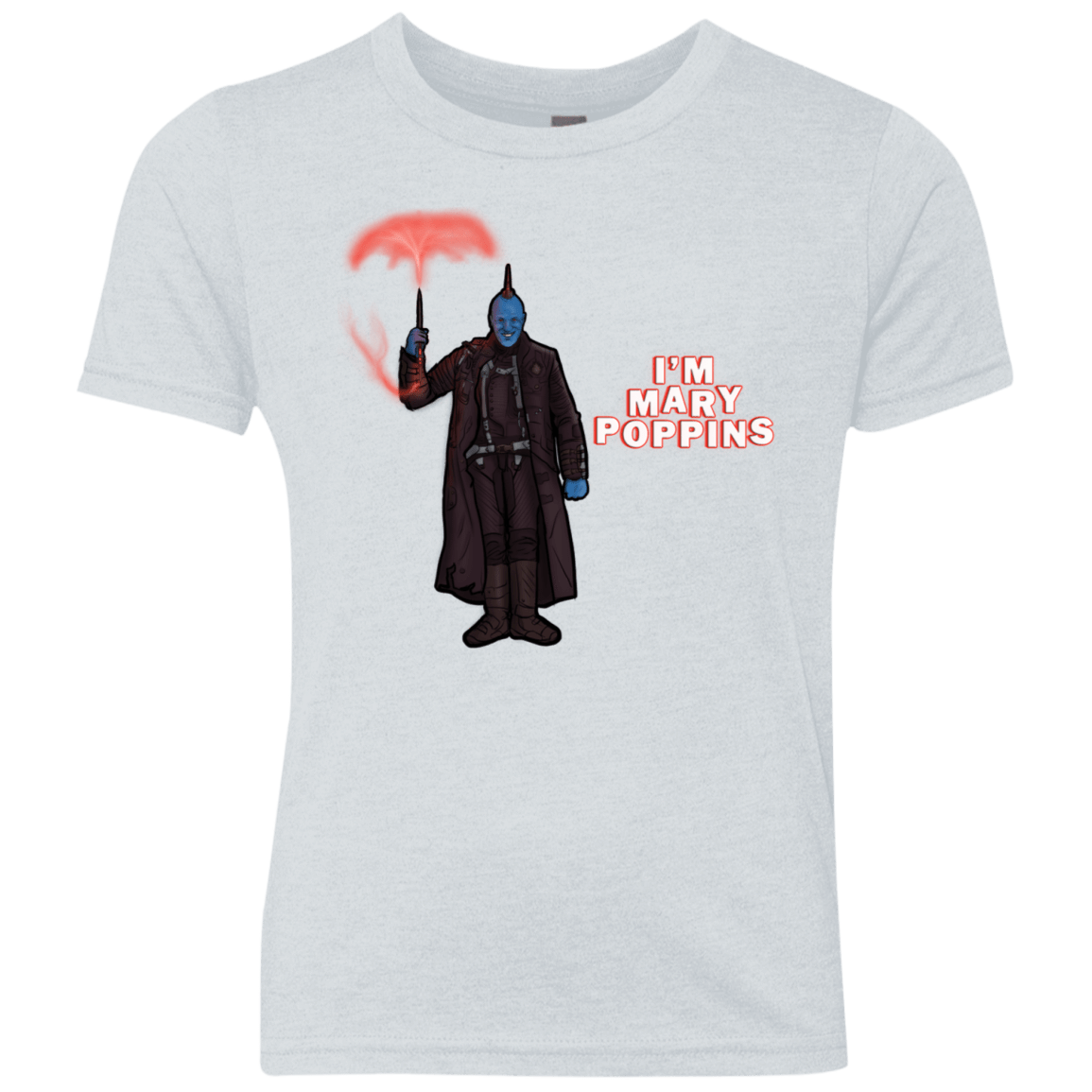 T-Shirts Heather White / YXS Yondu Poppins Youth Triblend T-Shirt