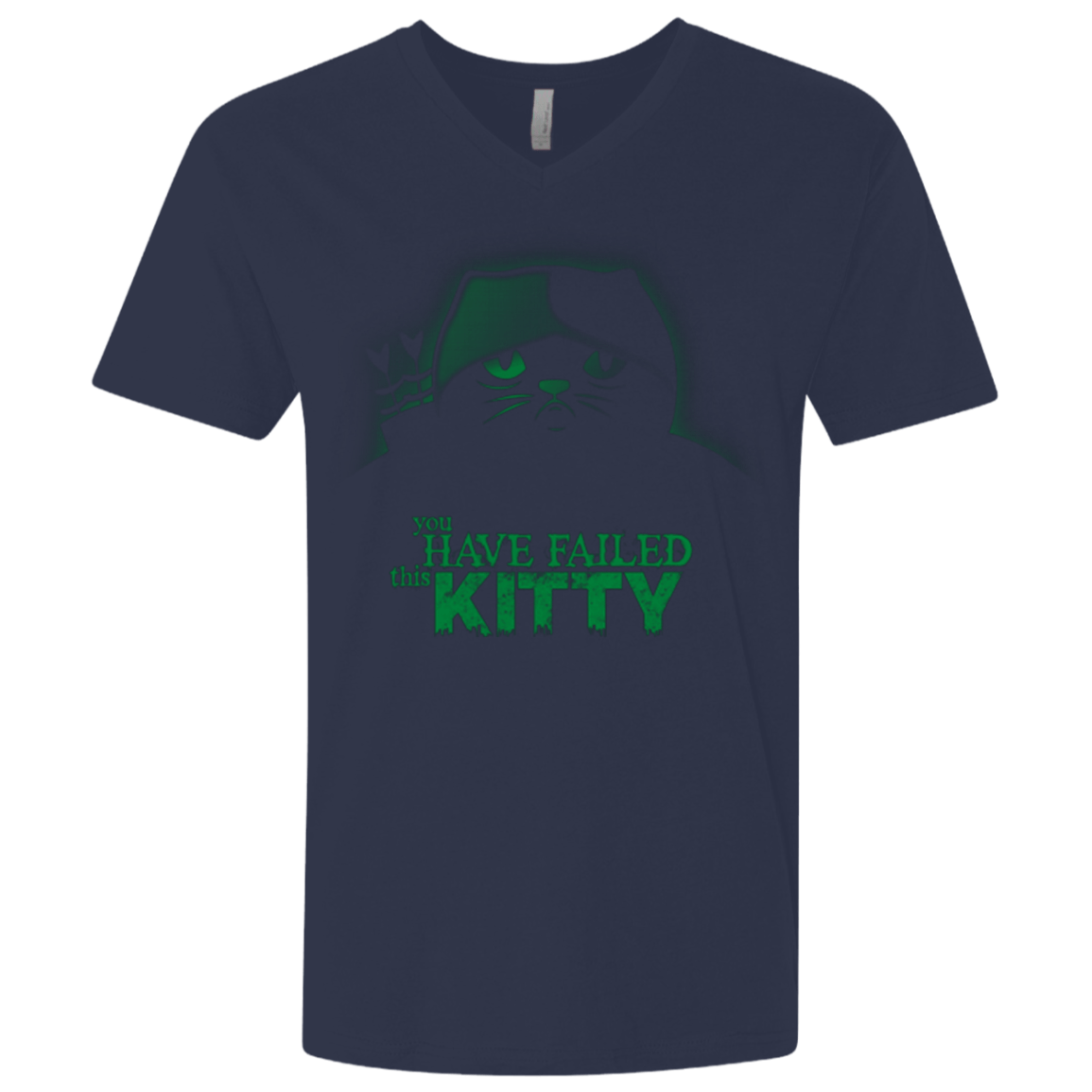 T-Shirts Midnight Navy / X-Small You Have Failed Kitty Men's Premium V-Neck