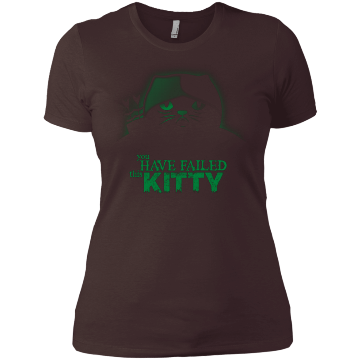 T-Shirts Dark Chocolate / X-Small You Have Failed Kitty Women's Premium T-Shirt