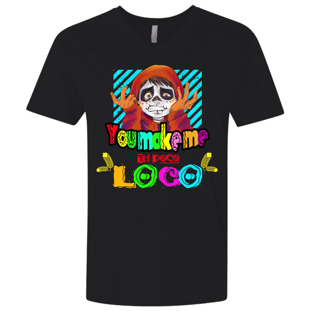 T-Shirts Black / X-Small You Make Me Un Poco Loco Men's Premium V-Neck