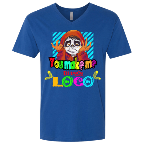 T-Shirts Royal / X-Small You Make Me Un Poco Loco Men's Premium V-Neck