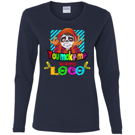 T-Shirts Navy / S You Make Me Un Poco Loco Women's Long Sleeve T-Shirt