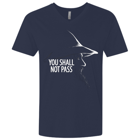 T-Shirts Midnight Navy / X-Small YOU SHALL NOT PASS (2) Men's Premium V-Neck