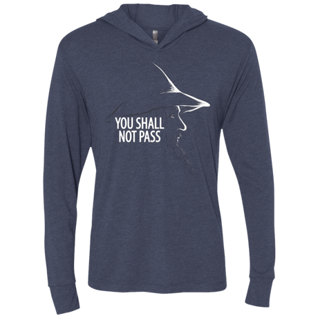 T-Shirts Vintage Navy / X-Small YOU SHALL NOT PASS (2) Triblend Long Sleeve Hoodie Tee