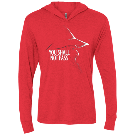 T-Shirts Vintage Red / X-Small YOU SHALL NOT PASS (2) Triblend Long Sleeve Hoodie Tee
