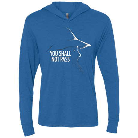 T-Shirts Vintage Royal / X-Small YOU SHALL NOT PASS (2) Triblend Long Sleeve Hoodie Tee