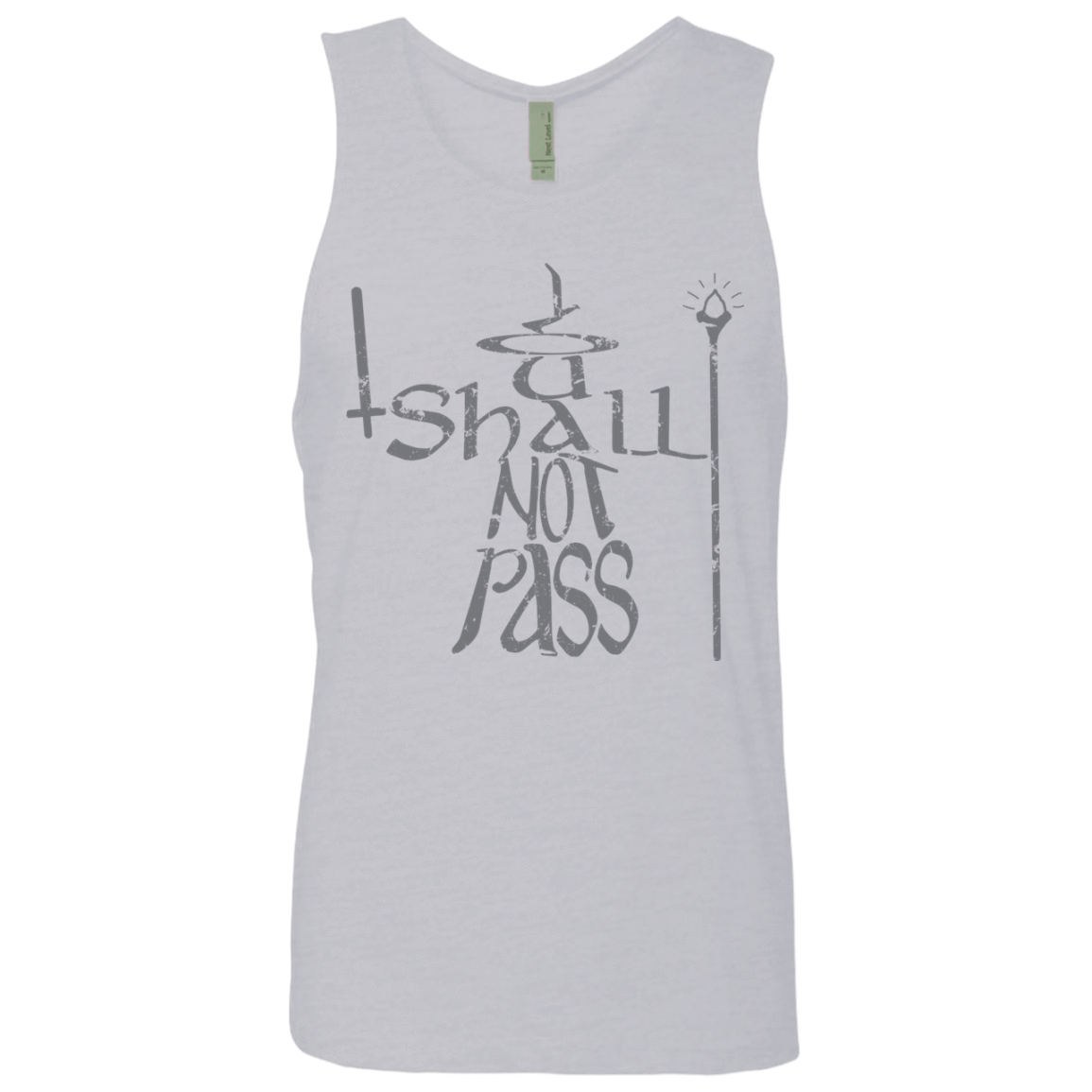 T-Shirts Heather Grey / S You Shall Not Pass Men's Premium Tank Top