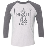 T-Shirts Heather White/Premium Heather / X-Small You Shall Not Pass Men's Triblend 3/4 Sleeve