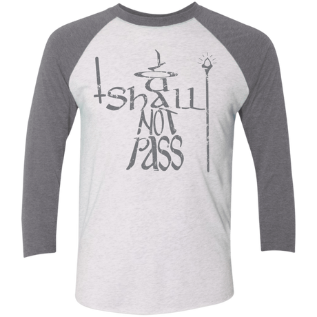 T-Shirts Heather White/Premium Heather / X-Small You Shall Not Pass Men's Triblend 3/4 Sleeve