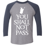T-Shirts Premium Heather/ Vintage Navy / X-Small You shall not pass Men's Triblend 3/4 Sleeve