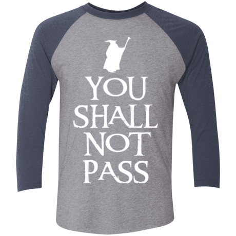 T-Shirts Premium Heather/ Vintage Navy / X-Small You shall not pass Men's Triblend 3/4 Sleeve