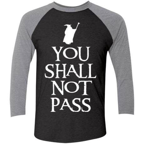 T-Shirts Vintage Black/Premium Heather / X-Small You shall not pass Men's Triblend 3/4 Sleeve