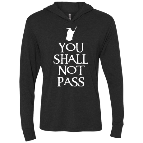 T-Shirts Vintage Black / X-Small You shall not pass Triblend Long Sleeve Hoodie Tee
