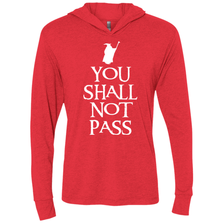 T-Shirts Vintage Red / X-Small You shall not pass Triblend Long Sleeve Hoodie Tee