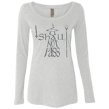 T-Shirts Heather White / S You Shall Not Pass Women's Triblend Long Sleeve Shirt