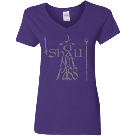 T-Shirts Purple / S You Shall Not Pass Women's V-Neck T-Shirt