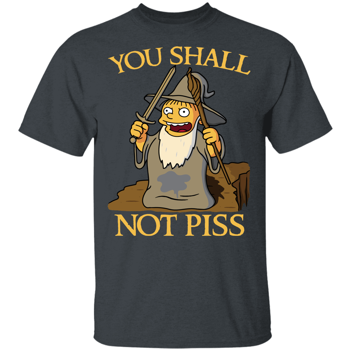 T-Shirts Dark Heather / YXS You Shall Not Piss Youth T-Shirt