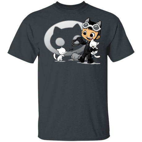 T-Shirts Dark Heather / S Young Hero Cat T-Shirt