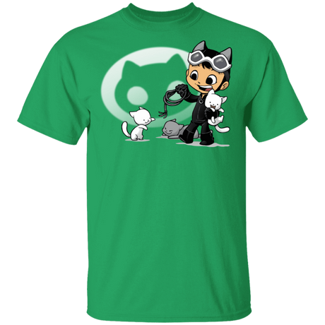 T-Shirts Irish Green / S Young Hero Cat T-Shirt