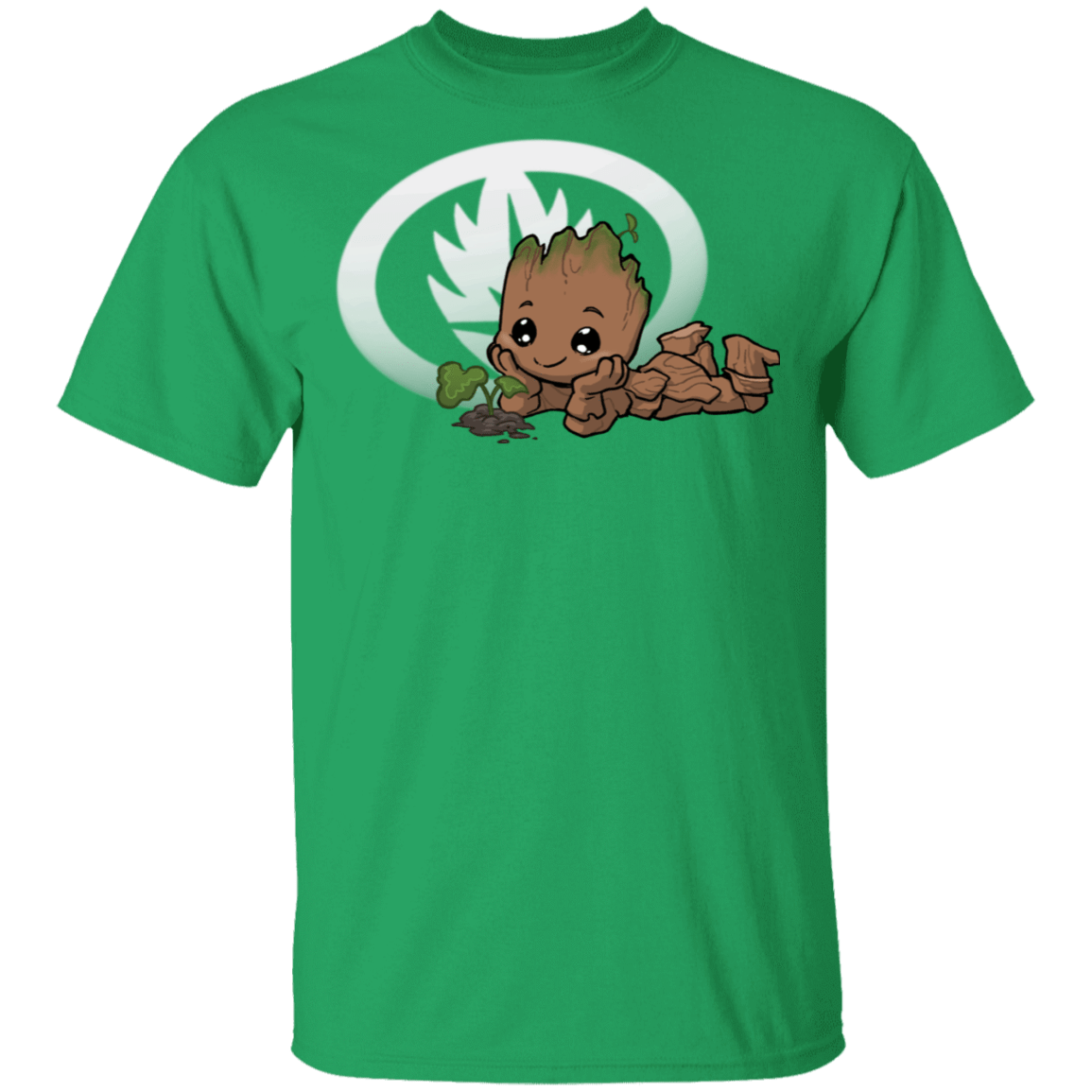 T-Shirts Irish Green / S Young Hero Groot T-Shirt