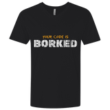 T-Shirts Black / X-Small Your Code Is Borked Men's Premium V-Neck