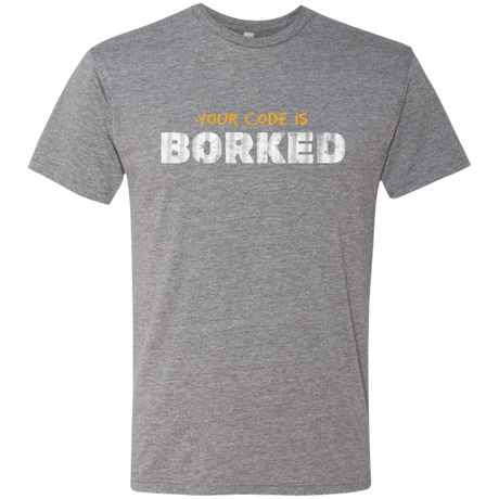 T-Shirts Premium Heather / Small Your Code Is Borked Men's Triblend T-Shirt
