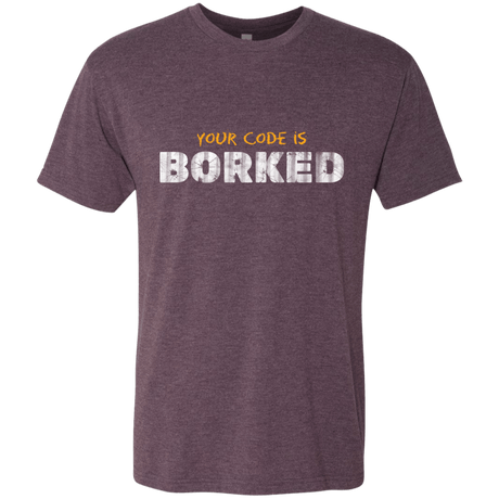 T-Shirts Vintage Purple / Small Your Code Is Borked Men's Triblend T-Shirt