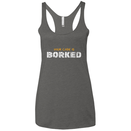T-Shirts Premium Heather / X-Small Your Code Is Borked Women's Triblend Racerback Tank