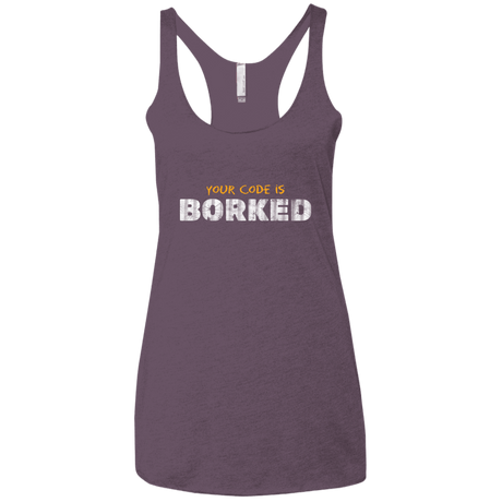 T-Shirts Vintage Purple / X-Small Your Code Is Borked Women's Triblend Racerback Tank