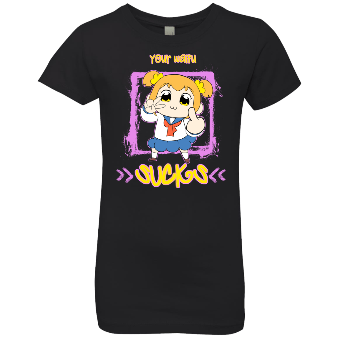 T-Shirts Black / YXS Your Waifu Girls Premium T-Shirt