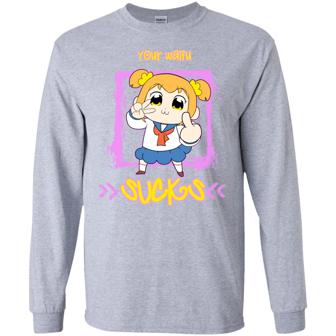 T-Shirts Sport Grey / S Your Waifu Men's Long Sleeve T-Shirt