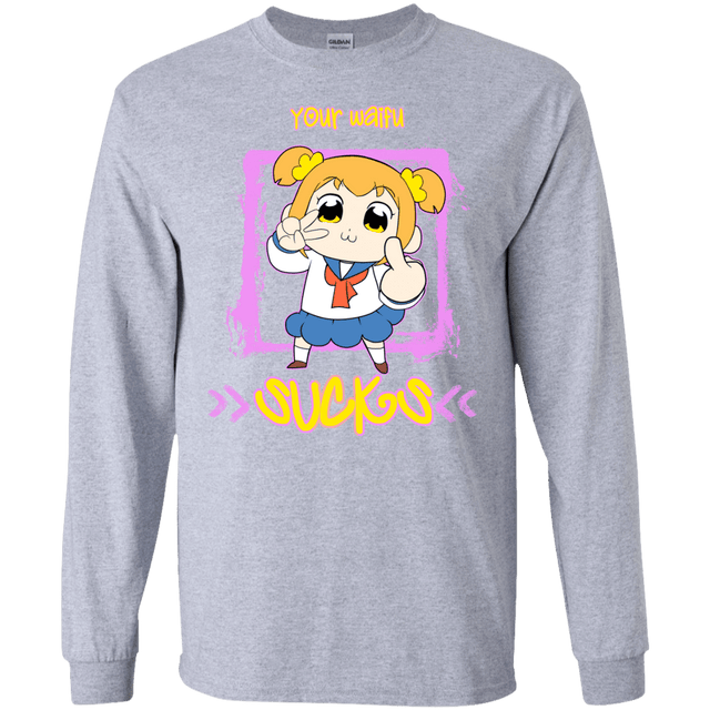 T-Shirts Sport Grey / S Your Waifu Men's Long Sleeve T-Shirt