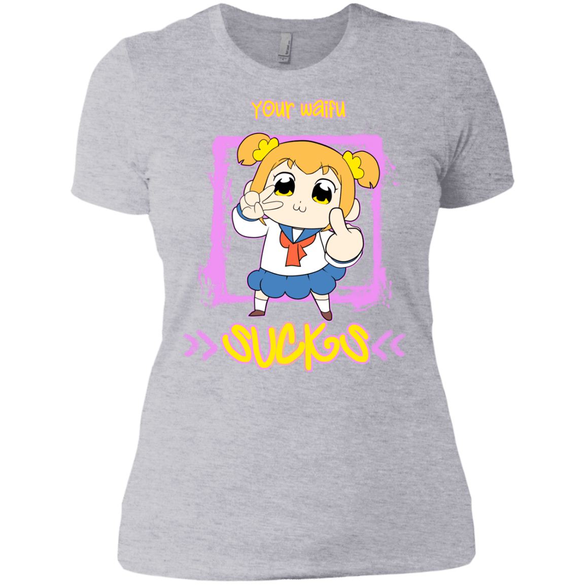 T-Shirts Heather Grey / X-Small Your Waifu Women's Premium T-Shirt