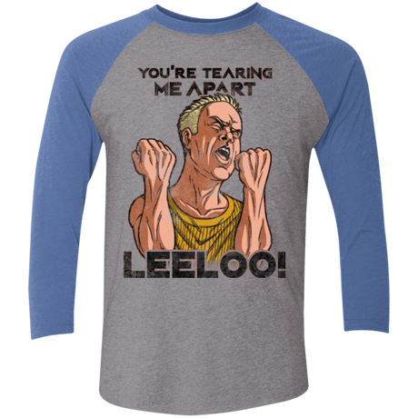 T-Shirts Premium Heather/Vintage Royal / X-Small Youre Tearing Me Apart Leeloo Men's Triblend 3/4 Sleeve