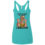 T-Shirts Tahiti Blue / X-Small Youre Tearing Me Apart Leeloo Women's Triblend Racerback Tank