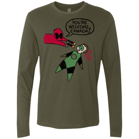 T-Shirts Military Green / S Youre Welcome Canada Men's Premium Long Sleeve