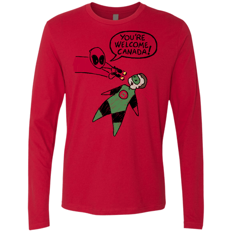 T-Shirts Red / S Youre Welcome Canada Men's Premium Long Sleeve